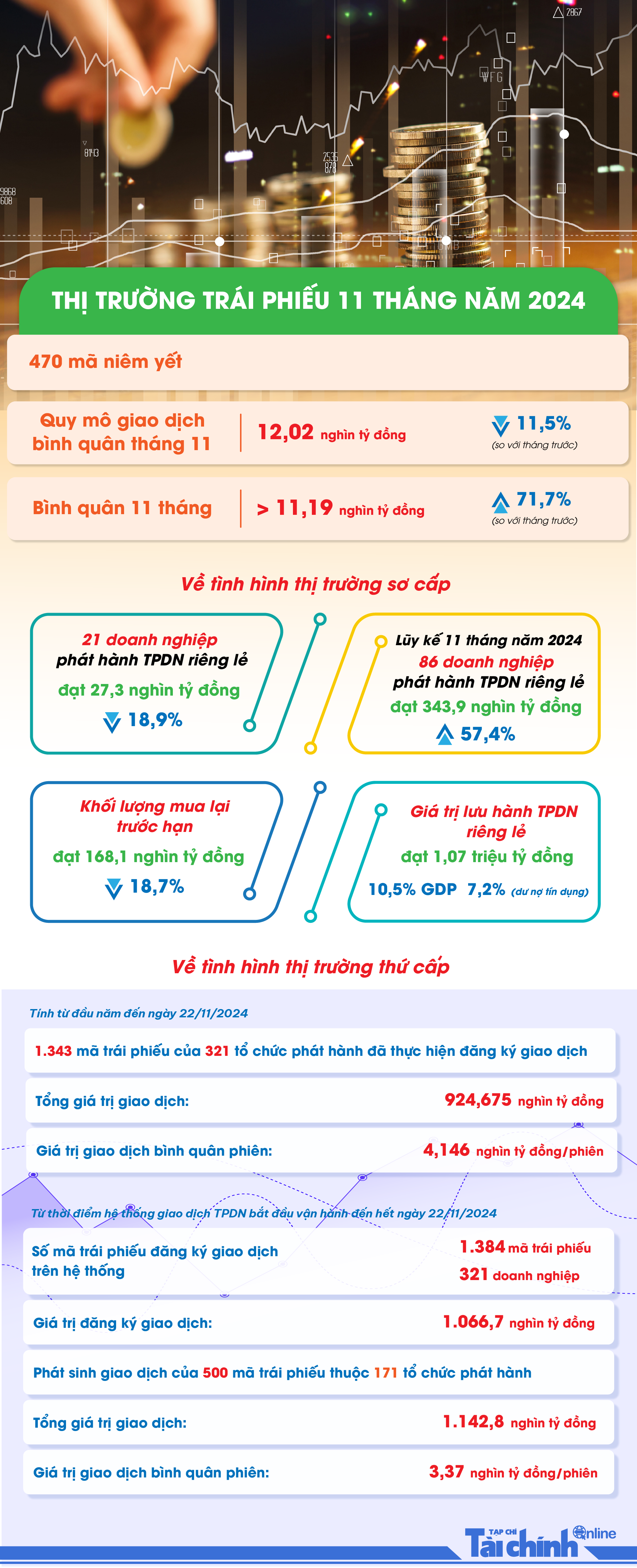 Thị trường trái phiếu 11 tháng năm 2024 - Ảnh 1