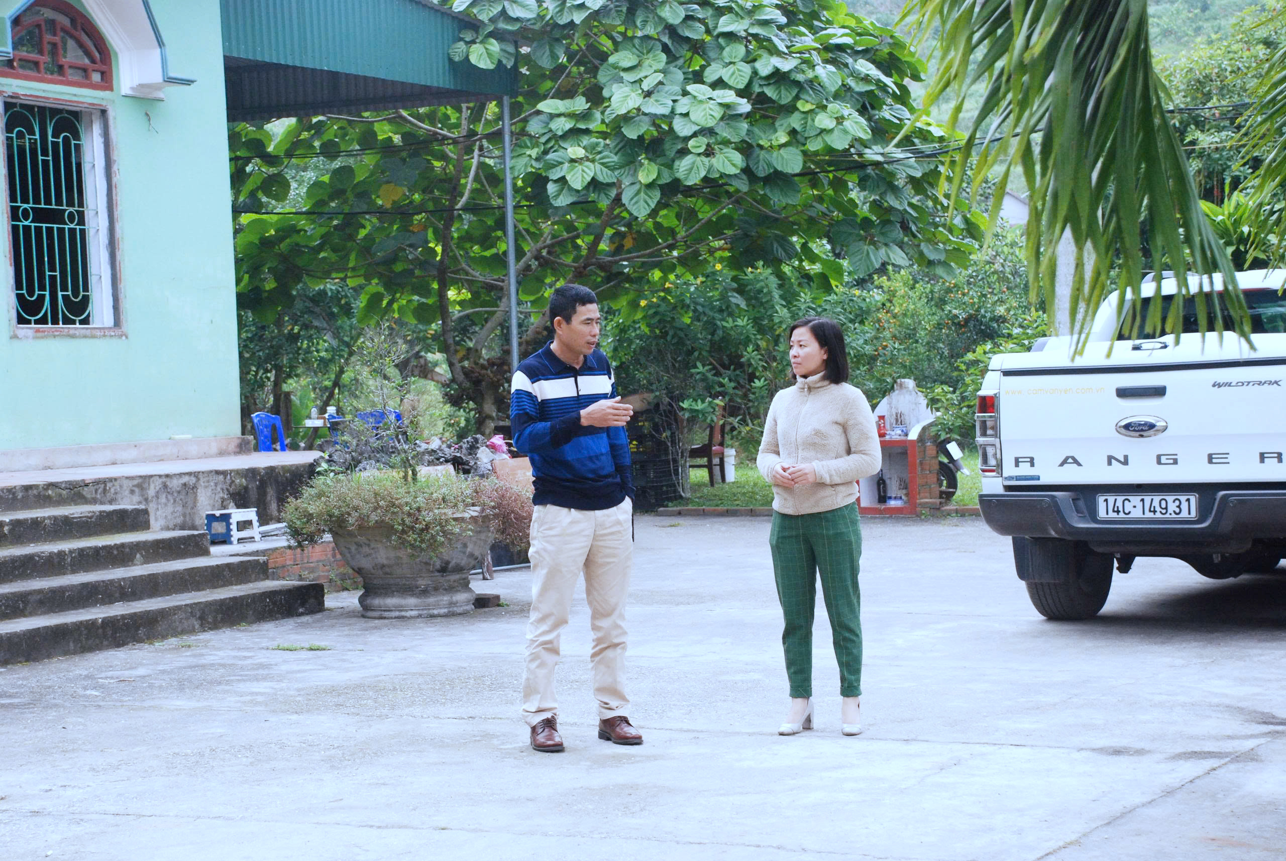 Anh Trần Văn Hậu chia sẻ về qu&aacute; tr&igrave;nh trồng v&agrave; thu hoạch cam