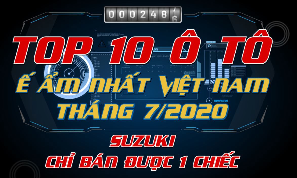 [Infographics] TOP 10 ô tô ế ẩm nhất Việt Nam tháng 7/2020: Suzuki Celerio chỉ bán được một chiếc