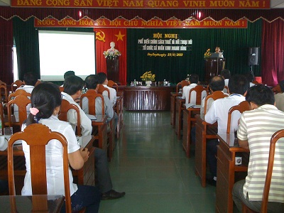 Chi cục Thuế huyện Duy Xuyên tổ chức Hội nghị tập huấn và đối thoại với các doanh nghiệp kinh doanh vàng