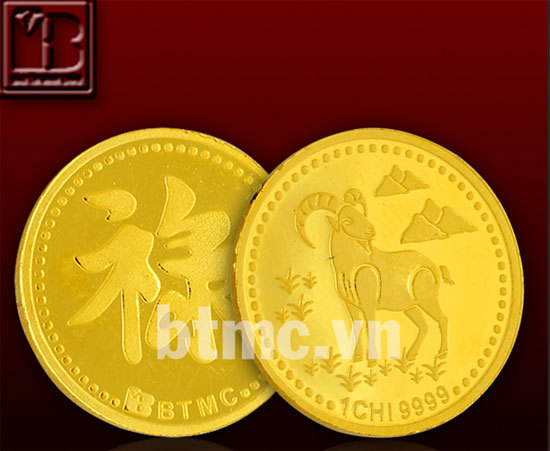 Độc đáo đồng vàng Tài Lộc hình con Dê giá từ 1,5 triệu đồng