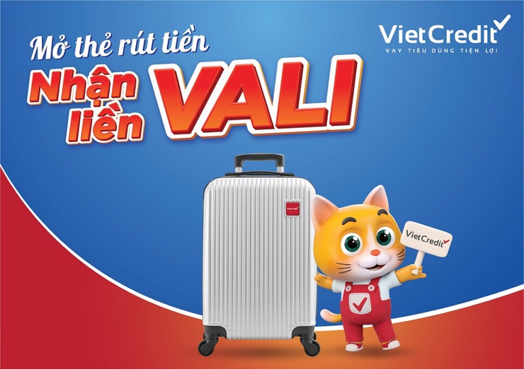 VietCredit triển khai khuyến mại tặng vali cao cấp cho khách hàng. Ảnh: VietCredit 