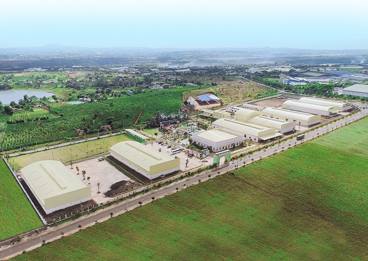 Cụm Nhà máy chế biến của Công ty Phát triển khoa học quốc tế Trường Sinh. Ảnh: Hà Duy