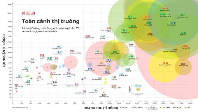 Top 50 Công ty Đại chúng uy tín và hiệu quả năm 2021. Nguồn: Vietnam Report