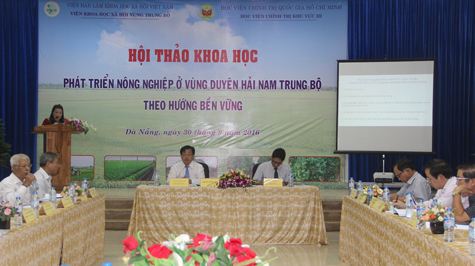Hội thảo Phát triển nông nghiệp vùng duyên hải Nam Trung Bộ theo hướng bền vững