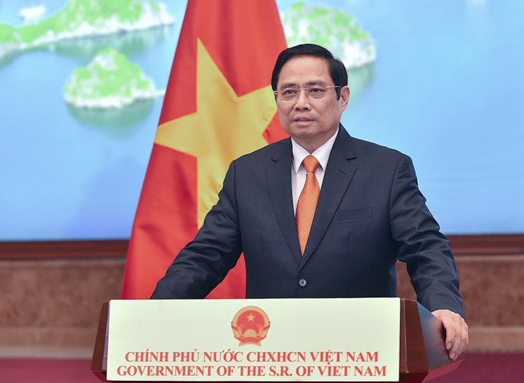 Thủ tướng Phạm Minh Chính nhấn mạnh, Việt Nam sẵn sàng cùng các nước xây dựng khung pháp lý phù hợp, giúp kinh tế số phát triển mạnh mẽ, đóng góp và hài hòa với lợi ích chung của toàn xã hội.