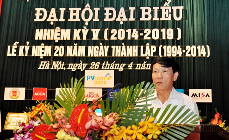 Thứ trưởng Thường trực Nguyễn Công Nghiệp phát biểu tại Đại hội. Nguồn: mof.gov.vn