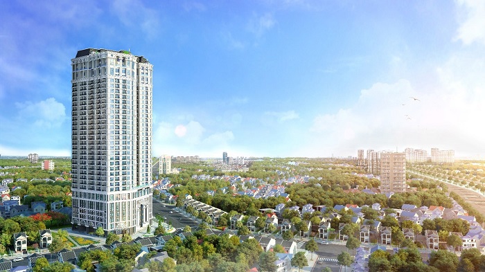 Hateco Laroma tọa lạc vị trí độc tôn trên tuyến đường Huỳnh Thúc Kháng kéo dài.