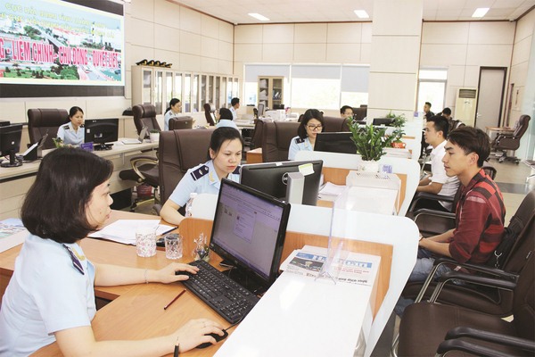Hoạt động nghiệp vụ tại Mô hình quản lý tập trung tại Chi cục Hải quan cửa khẩu Móng Cái, Cục Hải quan Quảng Ninh. Nguồn: PV.