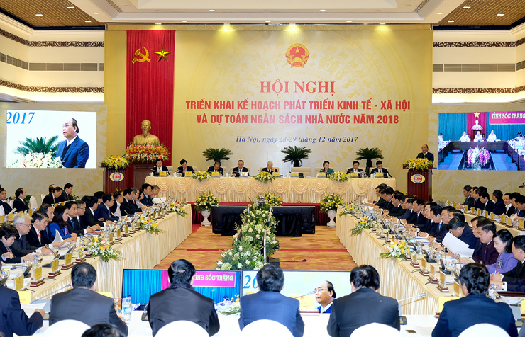  Thủ tướng Nguyễn Xuân Phúc phát biểu khai mạc Hội nghị trực tuyến của Chính phủ với các địa phương. Nguồn: VGP 