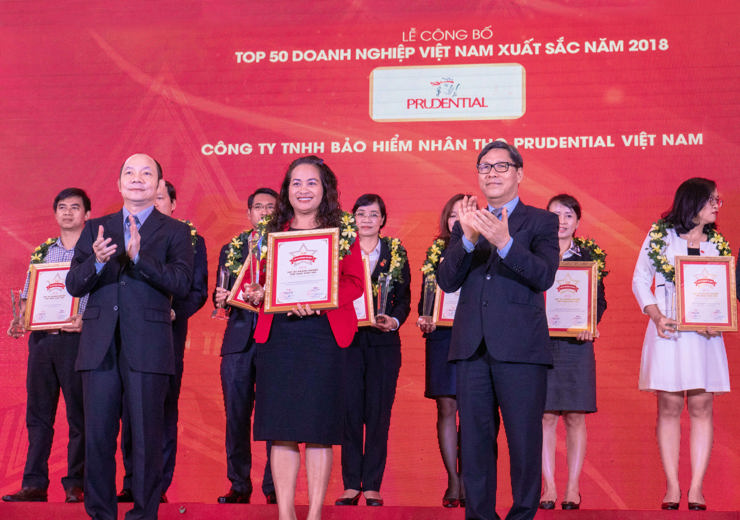 Prudential Việt Nam được vinh danh trong “Top 50 doanh nghiệp Việt Nam xuất sắc năm 2018”.