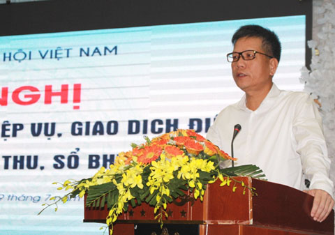 Phó Tổng Giám đốc BHXH Việt Nam Trần Đình Liệu phát biểu chỉ đạo Hội nghị.