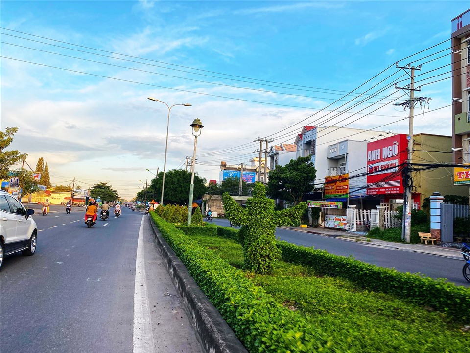 Đoạn đường quận Bình Thủy, thành phố Cần Thơ. 