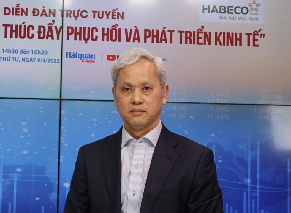 Chuyên gia kinh tế Nguyễn Bích Lâm - nguyên Tổng cục trưởng Tổng cục Thống kê tại Diễn đàn trực tuyến “Kiểm soát lạm phát: Thúc đẩy phục hồi và phát triển kinh tế”. 