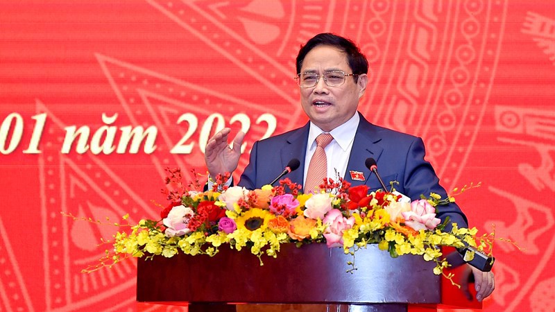 Thủ tướng Ch&iacute;nh phủ Phạm Minh Ch&iacute;nh ph&aacute;t biểu chỉ đạo tại hội nghị. &nbsp;