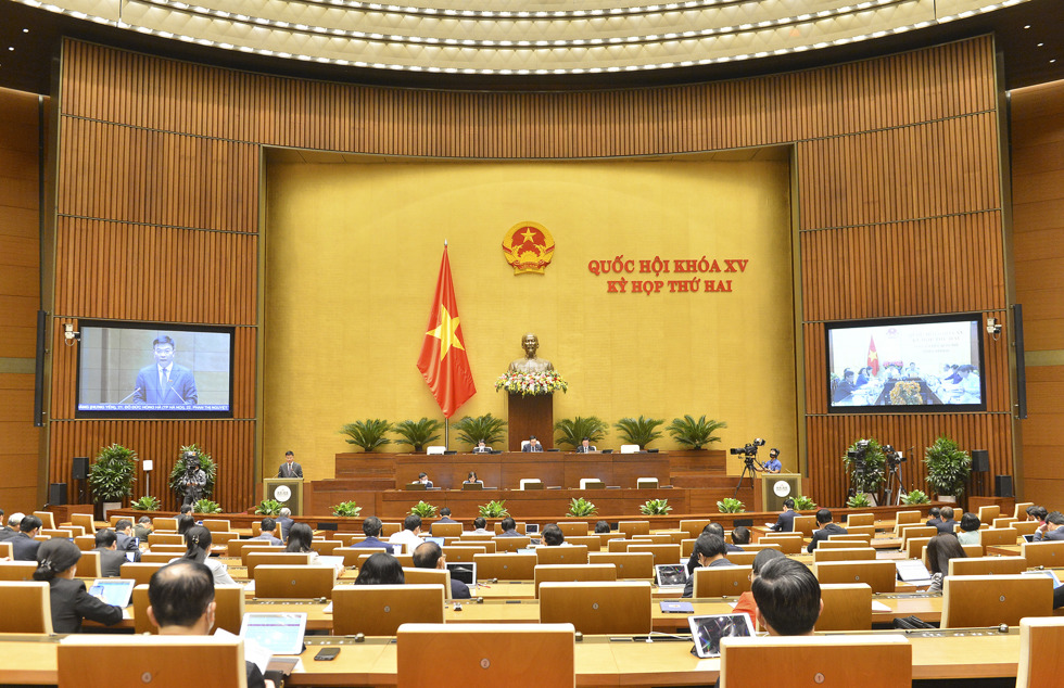 Toàn cảnh phiên họp Kỳ họp thứ 2, Quốc hội khóa XV chiều 23/10.